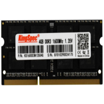 Память DDR3L 4Gb 1600MHz Kingspec KS1600D3N13504G RTL PC3-12800 CL11 SO-DIMM 204-pin 1.35В Ret