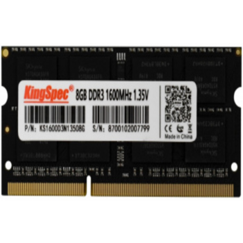 Память DDR3L 8Gb 1600MHz Kingspec KS1600D3N13508G RTL PC3-12800 CL11 SO-DIMM 204-pin 1.35В Ret