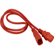 Шнур питания Lanmaster LAN-PP13/14-1.0-RD C13-С14 проводник.:3x0.75мм2 1м 220В 10А (упак.:1шт) красный