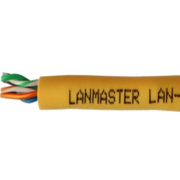 Кабель информационный Lanmaster LAN-5EUTP-LSZH-YL кат.5E U/UTP 4X2X24AWG LSZH внутренний 305м желтый