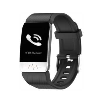 Умные часы IRBIS Feel Band 1,14 (135*240), step, calories, body temp, heart rate, ECG, PPG, clock, blood pressure, 90mAh Black Band