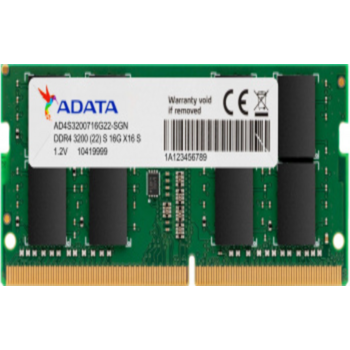 Память DDR4 16Gb 3200MHz A-Data AD4S320016G22-RGN RTL PC4-25600 CL22 SO-DIMM 260-pin 1.2В single rank Ret