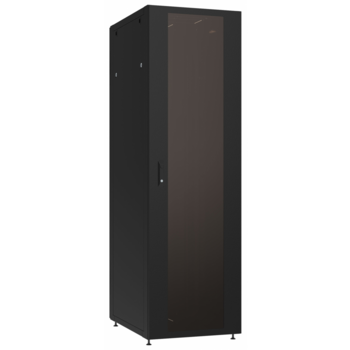 Шкаф коммутационный NT Practic.3 24-68.GF12.SD2.BF12 B (435084) напольный 24U 600x800мм пер.дв.стекл задн.дв.двуст. 2 бок.пан. направл.под закл.гайки 1300кг черный 710мм 65кг IP20 сталь