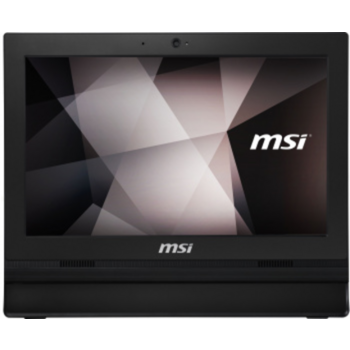 Моноблок Моноблок/ MSI Pro 16T 10M-072RU Touch 15.6"(1366x768 (матовый))/Touch/Intel Celeron 5205U(1.9Ghz)/4096Mb/128SSDGb/noDVD/Int:Intel HD/Cam/BT/WiFi/war 1y/5.6kg/Black/Win11Pro