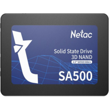 SSD накопитель Netac SSD SA500 256GB 2.5 SATAIII 3D NAND, R/W up to 520/450MB/s, TBW 120TB, 3y wty