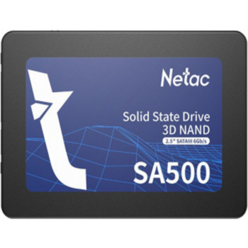 Ssd накопитель Netac SSD SA500 128GB 2.5 SATAIII 3D NAND, R/W up to 500/400MB/s, TBW 60TB, 3y wty