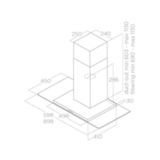 Вытяжка каминная Elica Flat GLASS IX/A/60 нержавеющая сталь управление: кнопочное (1 мотор)