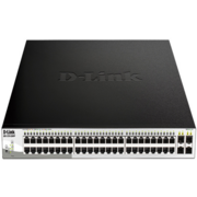 Коммутатор D-Link DGS-1210-52MPP/E2A, PROJ L2 Smart Switch with 48 10/100/1000Base-T ports and 4 1000Base-X SFP ports (48 PoE ports 802.3af/802.3at (30 W), PoE Budget 740 W).16K Mac address, 802.3x Flow Control