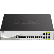Коммутатор D-Link DXS-1210-16TC/A3A, PROJ L2+ Smart Switch with 12 10GBase-T ports and 2 10GBase-T/SFP+ combo-ports and 2 10GBase-X SFP+ ports.16K Mac address, 240Gbps switching capacity, 802.3x Flow Control, 8