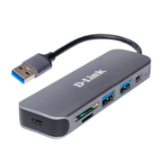 D-Link DUB-1325/A2A Концентратор с 2 портами USB 3.0, 1 портом USB Type-C, слотами для карт SD и microSD и разъемом USB 3.0