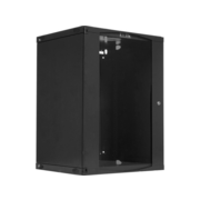 Шкаф коммутационный Lanmaster Next (TWT-CBWNG-18U-6X4-BK) настенный 18U 550x450мм пер.дв.стекл 60кг черный 25кг 988мм IP20 металл