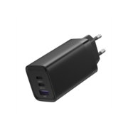 Зарядное устройство Vention 65W 3-port USB(C+C+A) GaN Charger(65W/30W/30W) EU-Plug Black