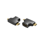 Переходник Vention 2 in 1 Mini HDMI and Micro HDMI Male to HDMI Female Adapter Black