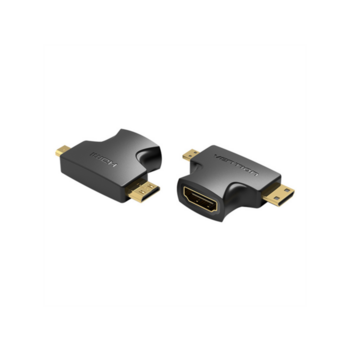 Переходник Vention 2 in 1 Mini HDMI and Micro HDMI Male to HDMI Female Adapter Black