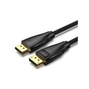 Кабель Vention Display Port Male to Display Port Male Cable 1M Cotton Braided Black