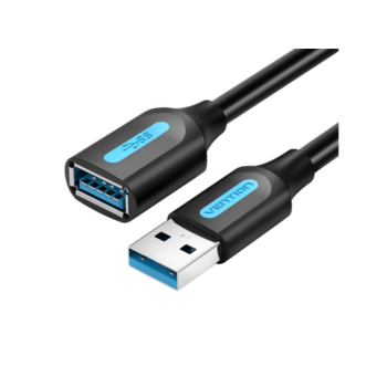 Переходник Vention USB 3.0 A Male to A Female Extension Cable 1M Black PVC Type