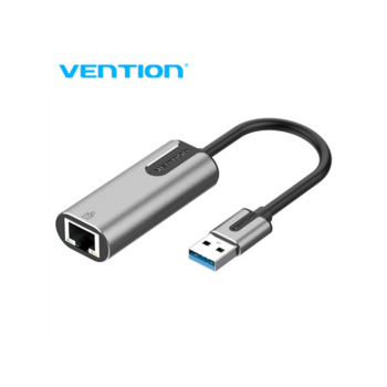 Сетевой адаптер Vention USB 3.0-A to RJ-45 (Gigabit Ethernet) Adapter Gray Aluminum Alloy Type 0.15M