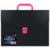 Портфель Бюрократ Black Opal BLPP01PINK 1 отдел. A4 пластик 0.7мм черный/розовый