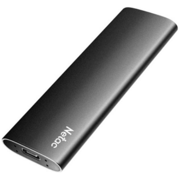 Ssd накопитель Netac Z SLIM Black USB 3.2 Gen 2 Type-C External SSD 128GB, R/W up to 510MB/440MB/s,with USB-C to USB-A cable and USB-A to USB-C adapter 3Y wty