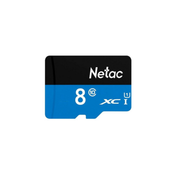 Носитель информации Netac P500 Standard MicroSDHC 8GB C10 up to 20MB/s, retail pack card only