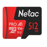 Носитель информации Netac P500 Extreme Pro MicroSDXC 512GB V30/A1/C10 up to 100MB/s, retail pack card only