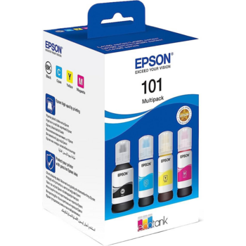 Картридж струйный Epson L101 C13T03V64A черный/голубой/пурпурный/желтый (7500стр.) (127мл) для Epson L4150/L4160/L4167/L6160/L6170/L6190/L6270/L14150