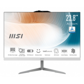 Моноблок MSI Modern AM242T 12M-063RU 23.8" Full HD Touch i5 1240P (1.7) 16Gb SSD512Gb Iris Xe Windows 11 Professional GbitEth WiFi BT 120W Cam белый 1920x1080