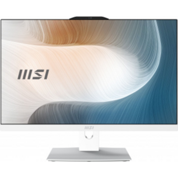 Моноблок MSI Modern AM242TP 12M-064XRU 23.8" Full HD Touch i5 1240P (1.7) 16Gb 1Tb 7.2k SSD512Gb Iris Xe noOS GbitEth WiFi BT 120W клавиатура мышь Cam белый 1920x1080