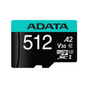 Флеш карта microSDHC 512Gb Class10 A-Data AUSDX512GUI3V30SA2-RA1 Premier Pro + adapter