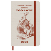 Еженедельник Moleskine LE ALICE IN WONDERLAND WKNT Pocket 90x140мм обложка текстиль 144стр. белый/оранжевый