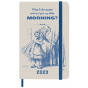 Еженедельник Moleskine LE ALICE IN WONDERLAND WKNT Pocket 90x140мм обложка текстиль 144стр. белый/голубой