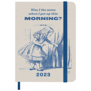 Еженедельник Moleskine LE ALICE IN WONDERLAND WKNT Pocket 90x140мм обложка текстиль 144стр. белый/голубой