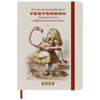 Еженедельник Moleskine LE ALICE IN WONDERLAND WKNT Large 130х210мм обложка текстиль 144стр. белый/красный