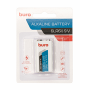 Батарея Buro Alkaline 6LR61 9V (1шт) блистер