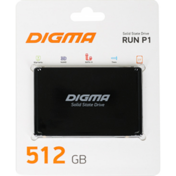 носитель информации SSD Digma 512Gb SATA3 DGSR2512GP13T Run P1 2.5"