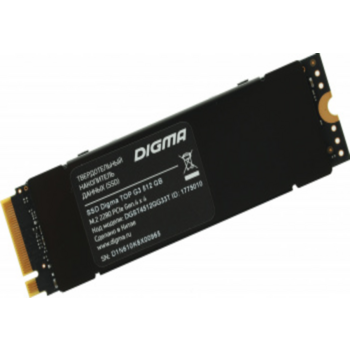 Накопитель SSD Digma PCI-E 4.0 x4 512Gb DGST4512GG33T Top G3 M.2 2280