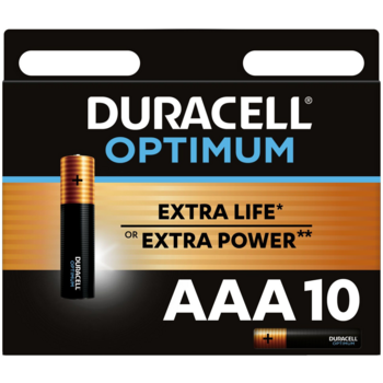 Батарея Duracell Alkaline LR03 Optimum AAA (10шт) блистер