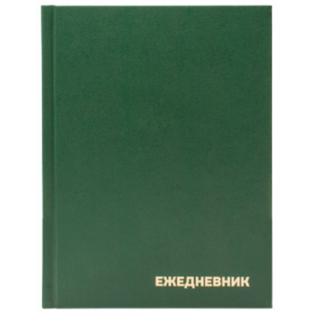 Ежедневник Buro A5 недатир. бумвинил 160л линейка зеленый