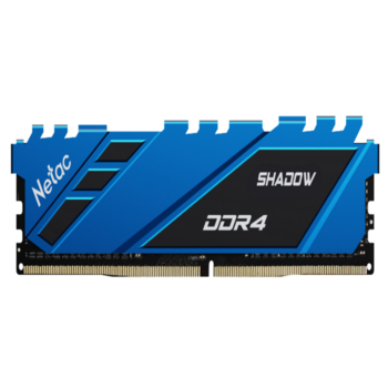 Модуль памяти Netac Shadow DDR4-3200 16G C16 Blue UDIMM 288-Pin DDR4 / PC PC4-25600 1.35V XMP Радиатор