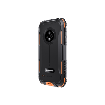 Doogee S35T Fire Orange, 5'' 720x1280, 2.0GHz, 4 Core, 3GB RAM, 64GB, up to 256GB flash, 13 МП+2 МП+2 МП/5Mpix, 2 Sim, 2G, 3G, LTE, BT v5.0, Wi-Fi, GPS, Micro-USB, 4350 мА·ч, Android 11, 260 г, 153,44 ммx82,9 ммx15,7 мм