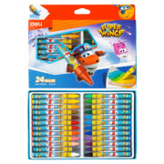 Восковые мелки Deli EC21020 Super Wings 24цв. картон.кор./европод.