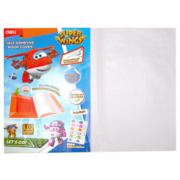 Пленка Deli EZ75112 Super Wings для книги с липк.сл. (набор 10шт) ПП гладкая прозр. 500х360мм