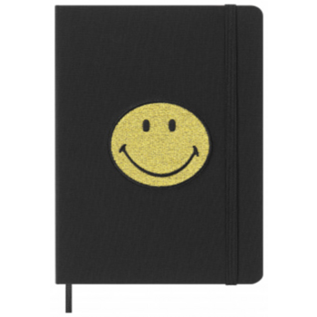 Блокнот Moleskine LE SMILEY LESMILEYNTBK Large 130х210мм обложка текстиль 176стр. линейка твердая обложка черный