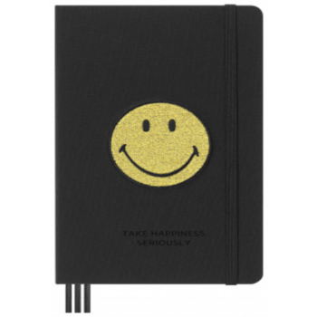 Ежедневник Moleskine LE SMILEY Large 130х210мм недатир. обложка текстиль 240стр. черный