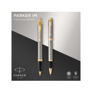 Набор ручек Parker IM Core TK223 (2093217) Brushed Metal GT подар.кор. ручка роллер, ручка шариковая сменный стержень 1стерж. кругл.