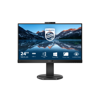 Монитор LCD 23.8'' 16:9 1920х1080(FHD) IPS, nonGLARE, 75 Hz, 250 cd/m2, H178°/V178°, 1000:1, 50М:1, 16.7M, 4ms, VGA, HDMI, DP, USB-C, USB-Hub, Height adj, Pivot, Tilt, Swivel, Speakers, Camera, 3Y, Black