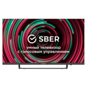 Телевизор LED SunWind 65" SUN-LED65U12 Салют ТВ Frameless черный 4K Ultra HD 60Hz DVB-T DVB-T2 DVB-C DVB-C2 DVB-S DVB-S2 WiFi Smart TV (RUS)