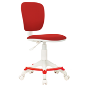 Кресло детское Бюрократ CH-W204/F красный 26-22 крестов. пластик подст.для ног пластик белый