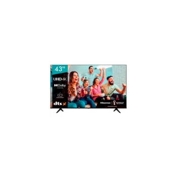 Телевизор ЖК 43'' Hisense Телевизор ЖК 43'' Hisense/ 43", Ultra HD, Smart TV (ОС VIDAA U5), Wi-Fi, PCI 1700, DVB-T2/T/C/S2/S, 2х7W, CI+(1.4), 3хHDMI, 2хUSB, Works with Alexa, Alexa Built-in, VIDAA Voice, Yandex, Black