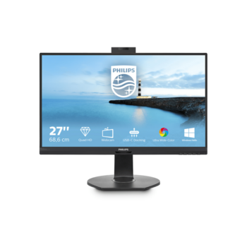 Монитор LCD 27'' [16:9] 2560х1440(WQHD) IPS, nonGLARE, 75 Hz, 350 cd/m2, H178°/V178°, 1000:1, 50М:1, 16.7M, 5ms, HDMI, DP, USB-C, USB-Hub, Height adj, Pivot, Tilt, Swivel, Speakers, 3Y, Black